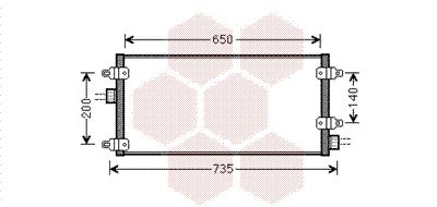 VAN WEZEL Конденсатор, кондиционер 73005095